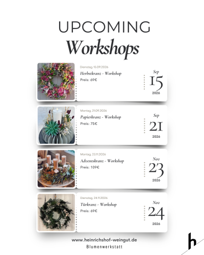 Kreativabend: ADVENTSKRANZ - WORKSHOP Montag, 23.11.2026 19:00
